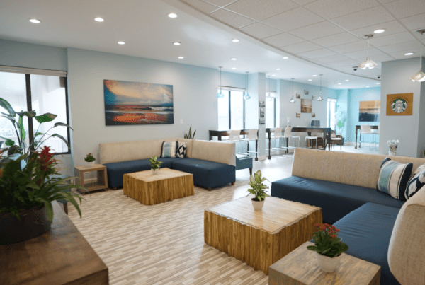 Hotel amenities video content featuring the guest lobby at Surfside Oceanfront Hotel in Surfside Beach, South Carolina